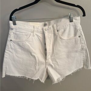 Citizens of Humanity Marlow white denim shorts